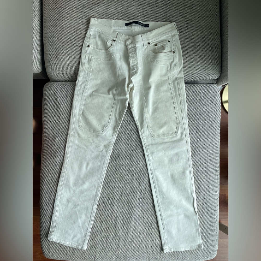 Jeckerson Men's Straight Jeans - Ivory color